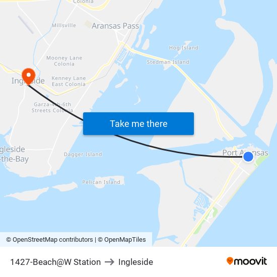 1427-Beach@W Station to Ingleside map