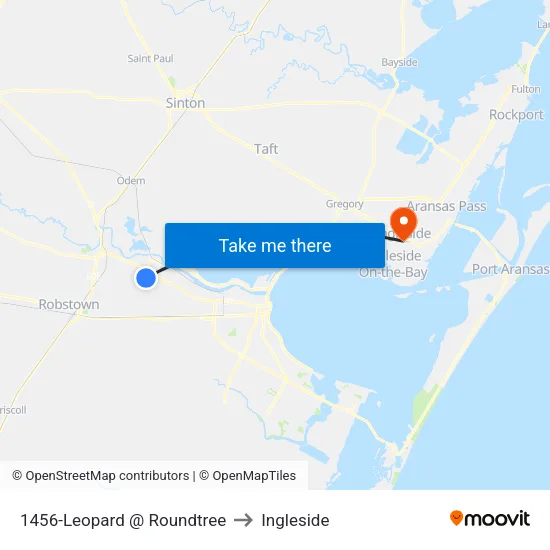 1456-Leopard @ Roundtree to Ingleside map