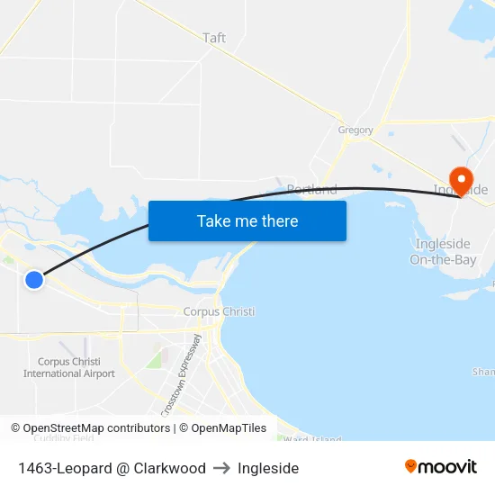 1463-Leopard @ Clarkwood to Ingleside map