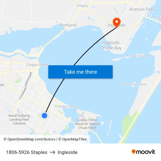 1806-5926 Staples to Ingleside map