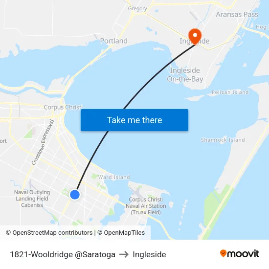 1821-Wooldridge @Saratoga to Ingleside map