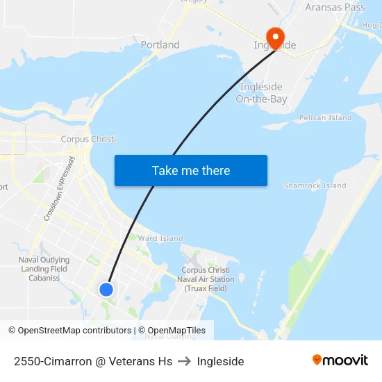 2550-Cimarron @ Veterans Hs to Ingleside map