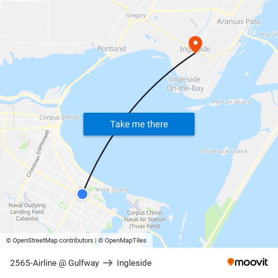 2565-Airline @ Gulfway to Ingleside map