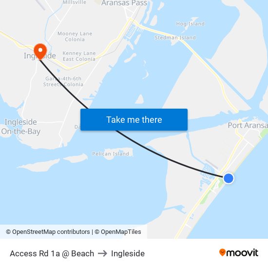 Access Rd 1a @ Beach to Ingleside map