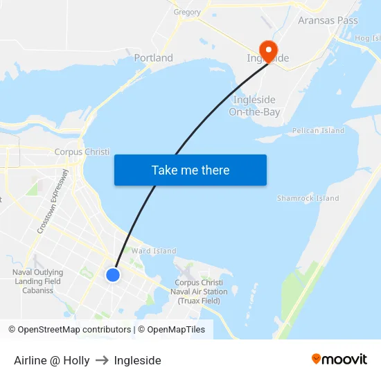Airline @ Holly to Ingleside map