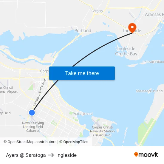 Ayers @ Saratoga to Ingleside map
