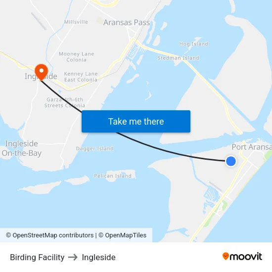 Birding Facility to Ingleside map