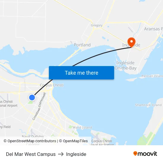 Del Mar West Campus to Ingleside map
