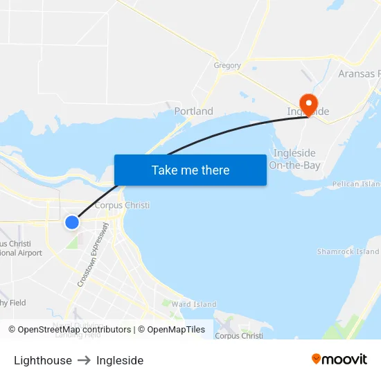Lighthouse to Ingleside map