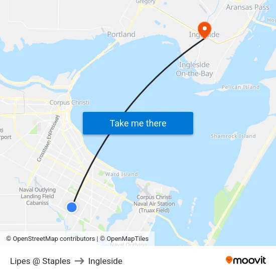 Lipes @ Staples to Ingleside map