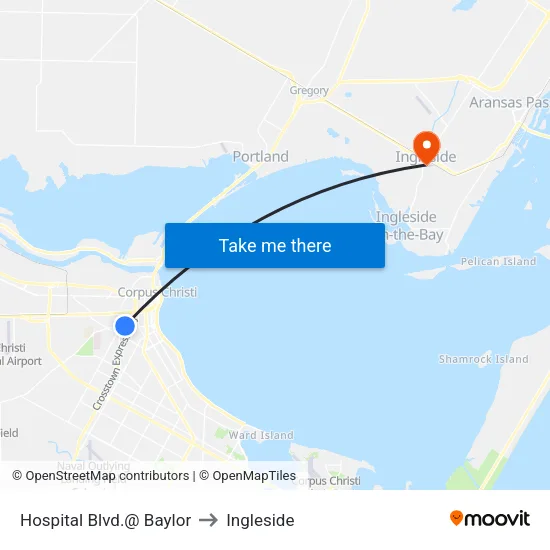 Hospital Blvd.@ Baylor to Ingleside map