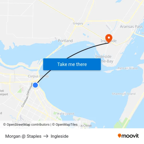 Morgan @ Staples to Ingleside map