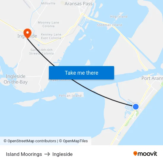 Island Moorings to Ingleside map