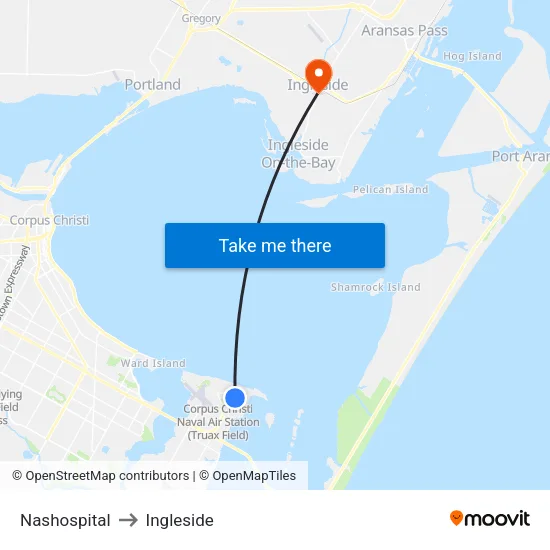 Nashospital to Ingleside map
