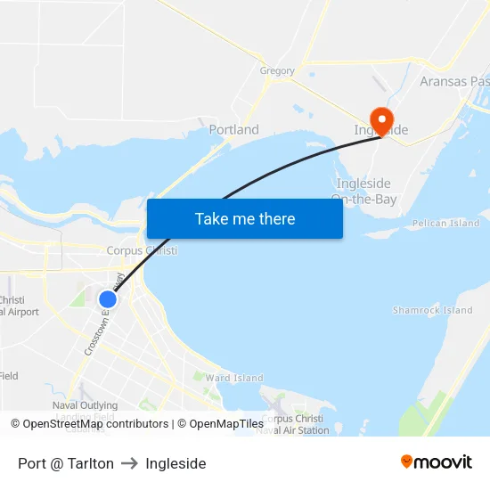 Port @ Tarlton to Ingleside map