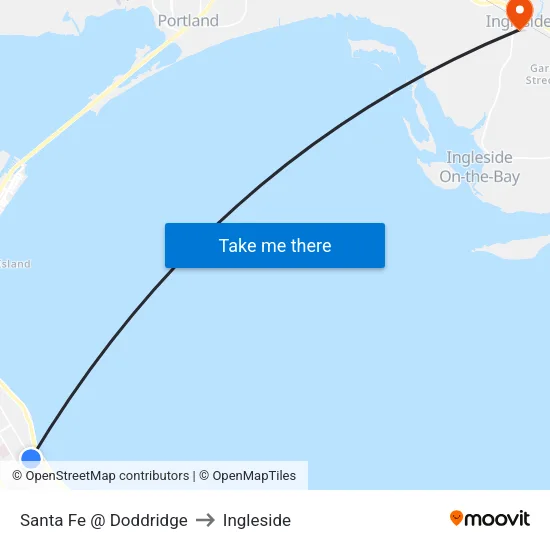 Santa Fe @ Doddridge to Ingleside map