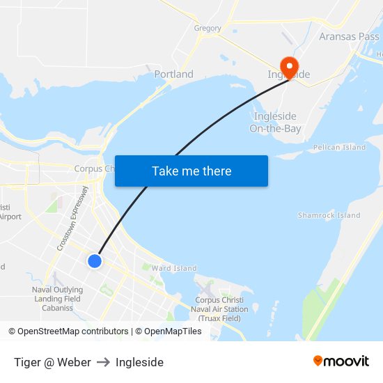 Tiger @ Weber to Ingleside map