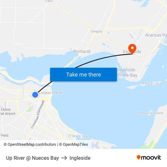 Up River @ Nueces Bay to Ingleside map