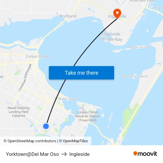 Yorktown@Del Mar Oso to Ingleside map