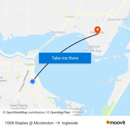 1068-Staples @ Mcclendon to Ingleside map