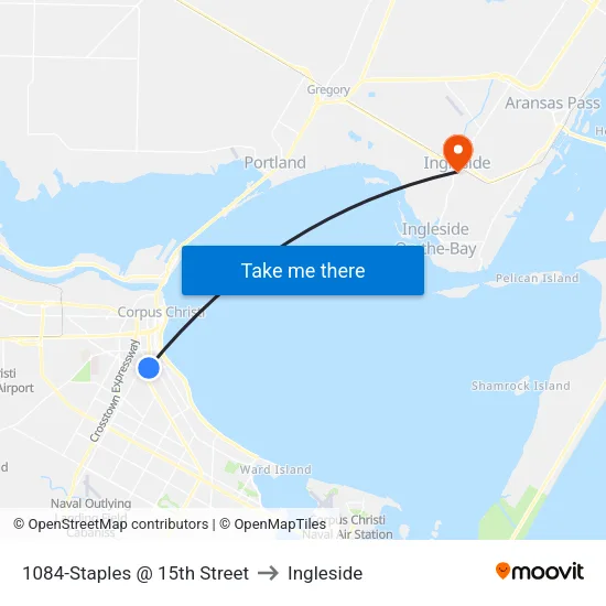 1084-Staples @ 15th Street to Ingleside map
