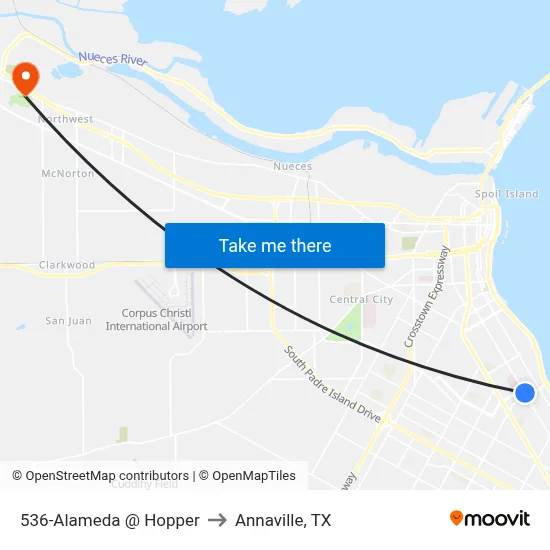 536-Alameda  @  Hopper to Annaville, TX map