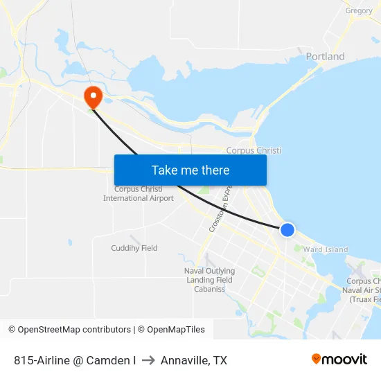 815-Airline  @  Camden I to Annaville, TX map