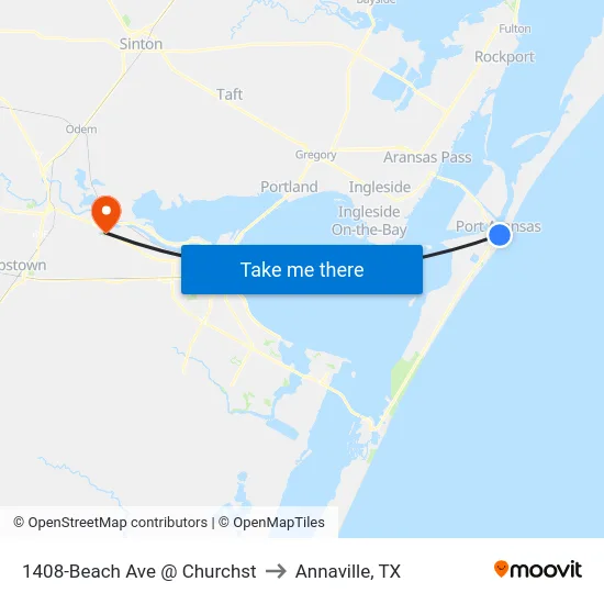 1408-Beach Ave @ Churchst to Annaville, TX map