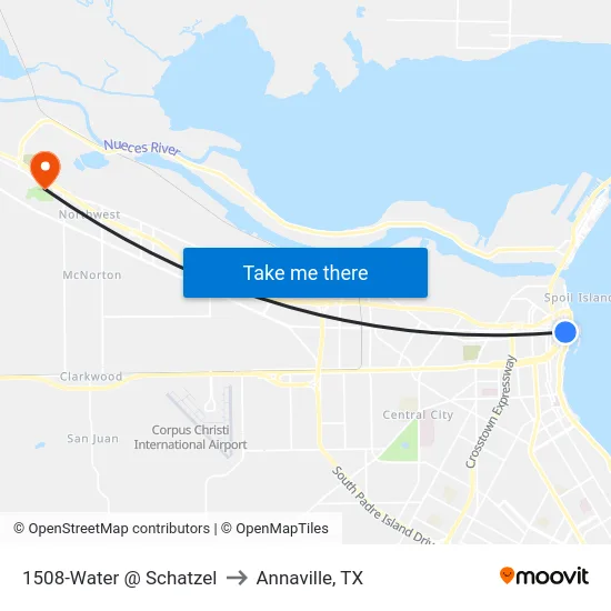 1508-Water @ Schatzel to Annaville, TX map