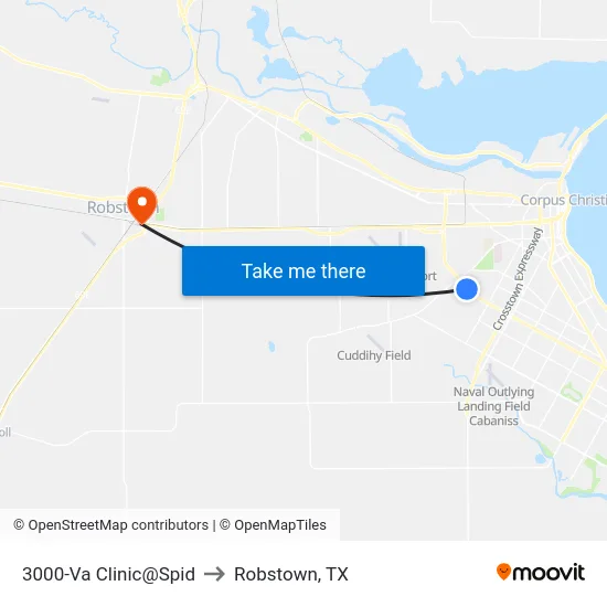 3000-Va Clinic@Spid to Robstown, TX map