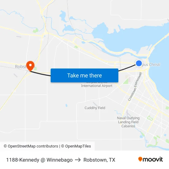 1188-Kennedy @ Winnebago to Robstown, TX map