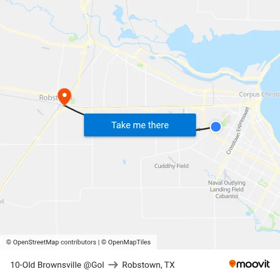 10-Old Brownsville @Gol to Robstown, TX map