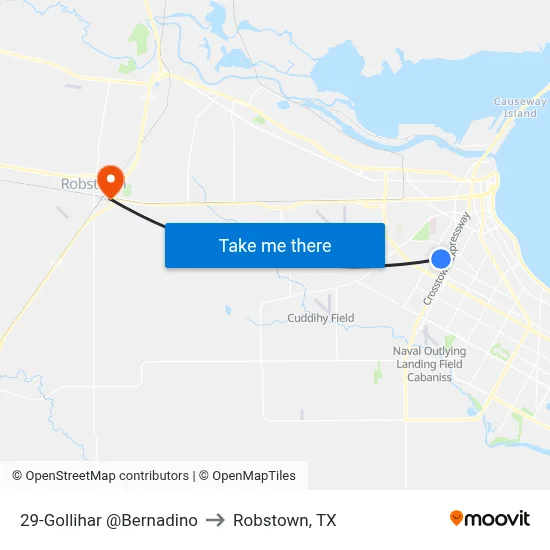 29-Gollihar  @Bernadino to Robstown, TX map