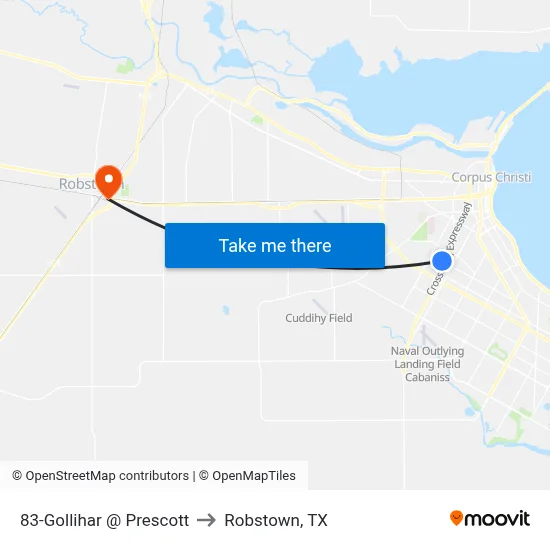 83-Gollihar  @ Prescott to Robstown, TX map