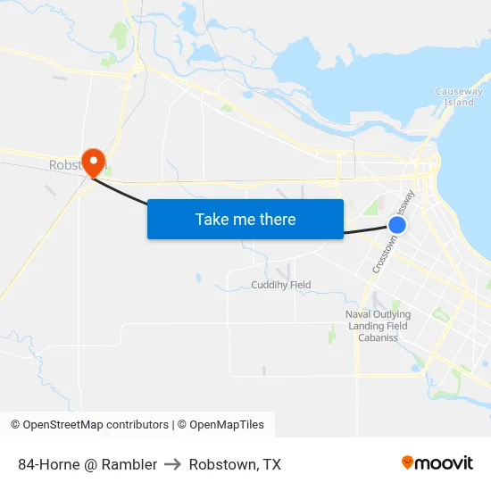 84-Horne @ Rambler to Robstown, TX map