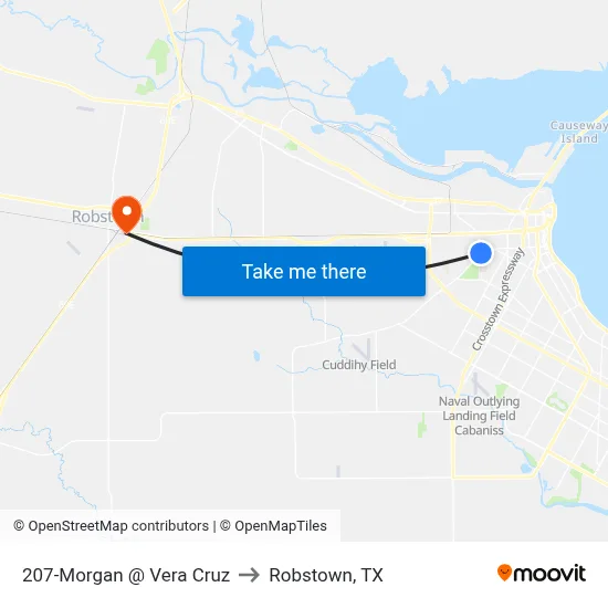 207-Morgan @ Vera Cruz to Robstown, TX map