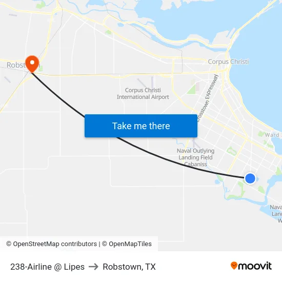 238-Airline @ Lipes to Robstown, TX map