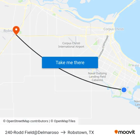 240-Rodd Field@Delmaroso to Robstown, TX map