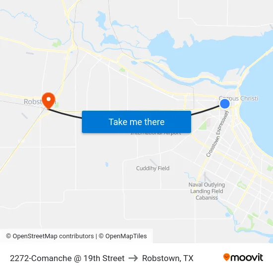 2272-Comanche @ 19th Street to Robstown, TX map