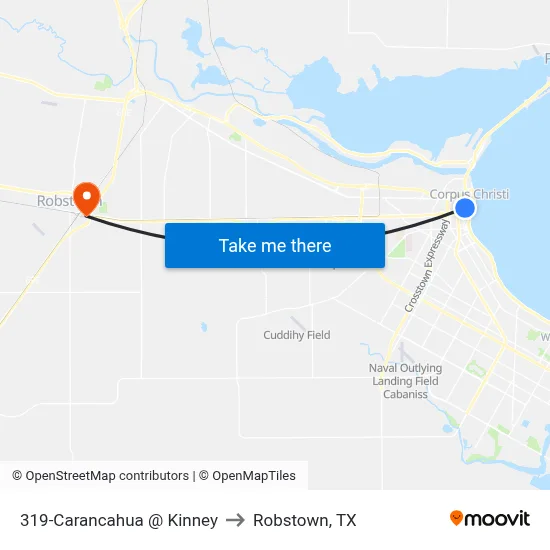 319-Carancahua  @ Kinney to Robstown, TX map
