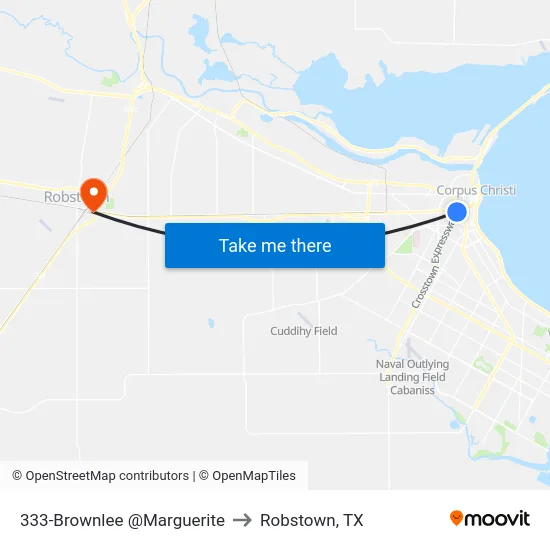 333-Brownlee @Marguerite to Robstown, TX map