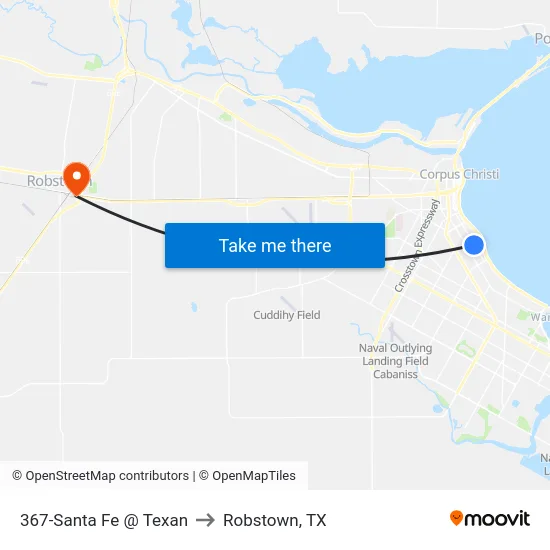 367-Santa Fe  @  Texan to Robstown, TX map