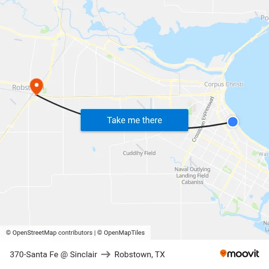 370-Santa Fe @ Sinclair to Robstown, TX map