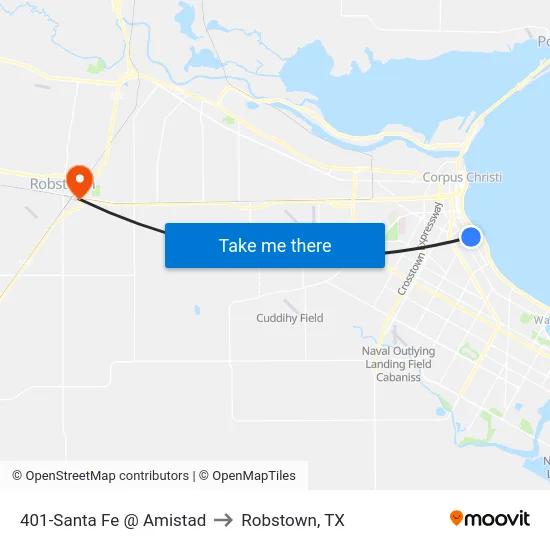 401-Santa Fe  @  Amistad to Robstown, TX map