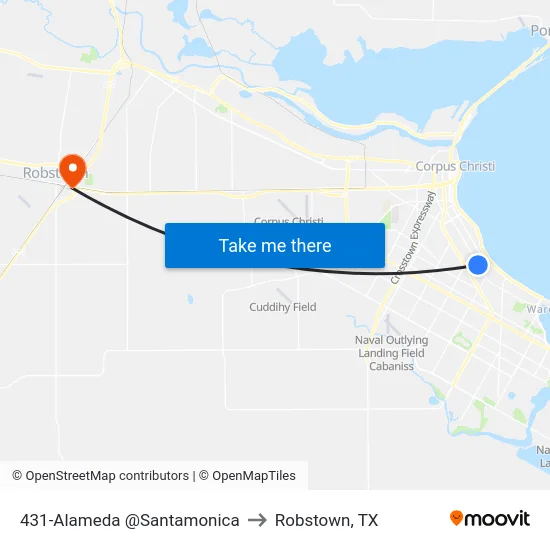 431-Alameda @Santamonica to Robstown, TX map