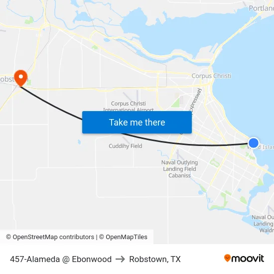 457-Alameda  @  Ebonwood to Robstown, TX map