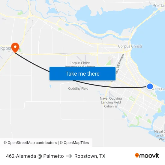 462-Alameda  @  Palmetto to Robstown, TX map