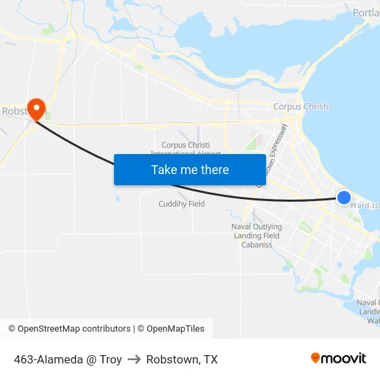 463-Alameda  @  Troy to Robstown, TX map