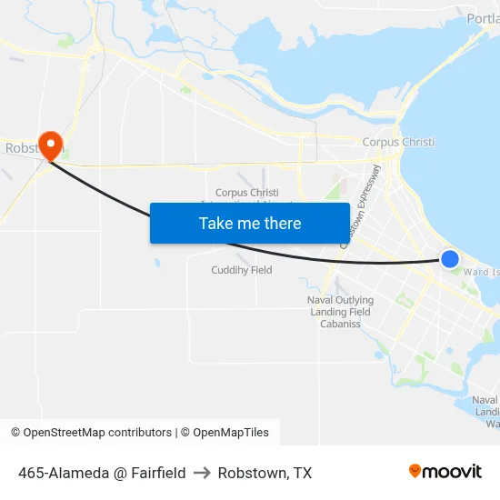 465-Alameda @ Fairfield to Robstown, TX map