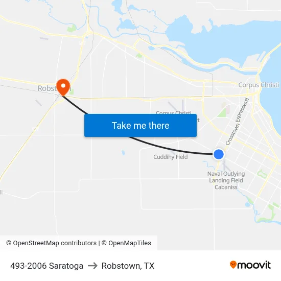 493-2006 Saratoga to Robstown, TX map